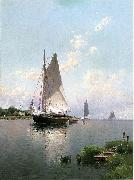 Alfred Thompson Bricher Blue Point, Long Island Sweden oil painting artist